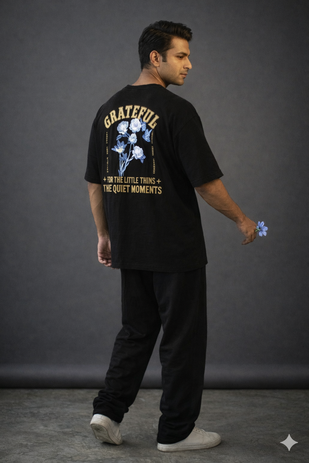 Grateful Floral Graphic T-Shirt – Unisex Oversized