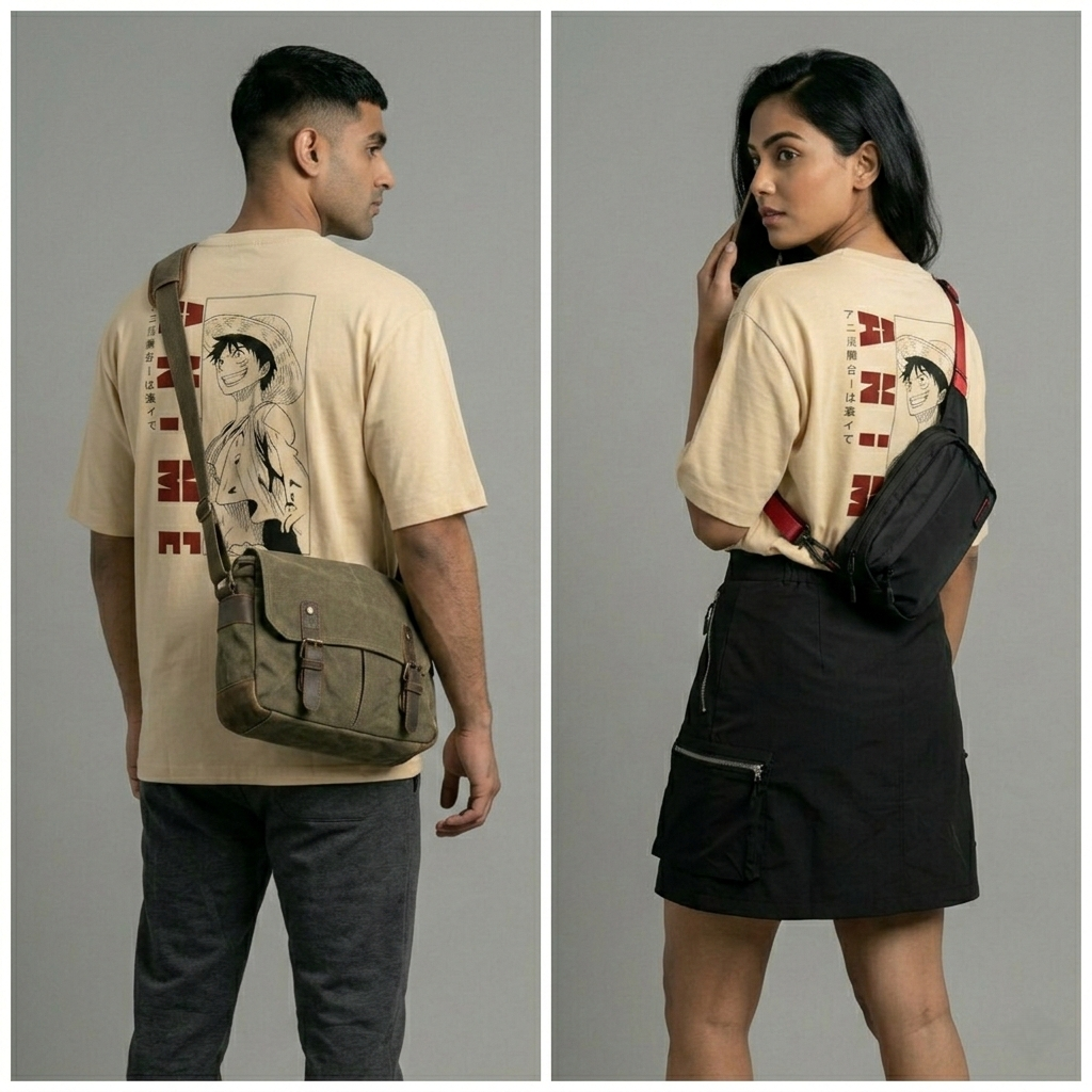 Anime Luffy Graphic T-Shirt – One Piece Unisex Oversized Tee