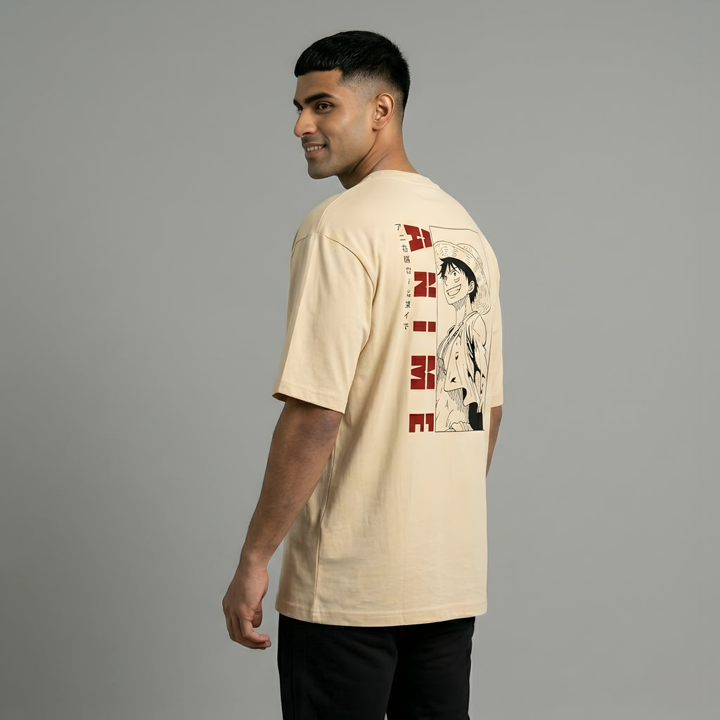Anime Luffy Graphic T-Shirt – One Piece Unisex Oversized Tee