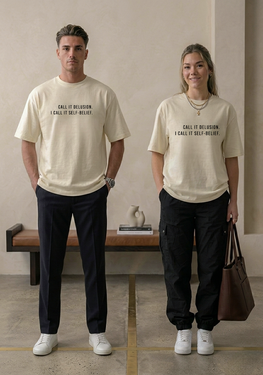 DELULU Statement T-Shirt – Self-Belief Tee